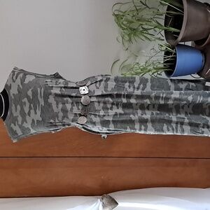 Green Camo Midi Dress